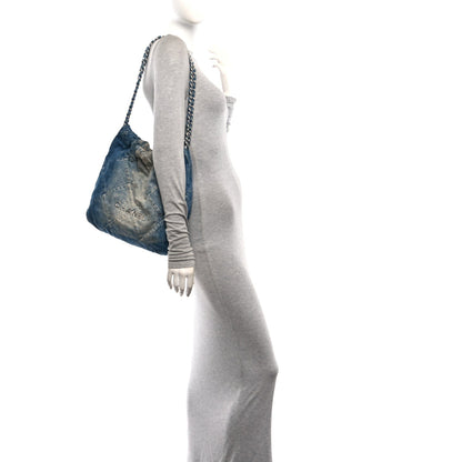 Small Quilted Handbag - Blue