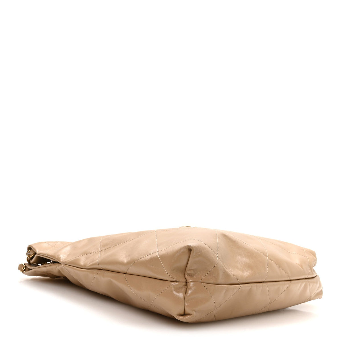 Small Quilted Calfskin Handbag - Beige