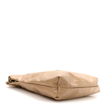 Small Quilted Calfskin Handbag - Beige
