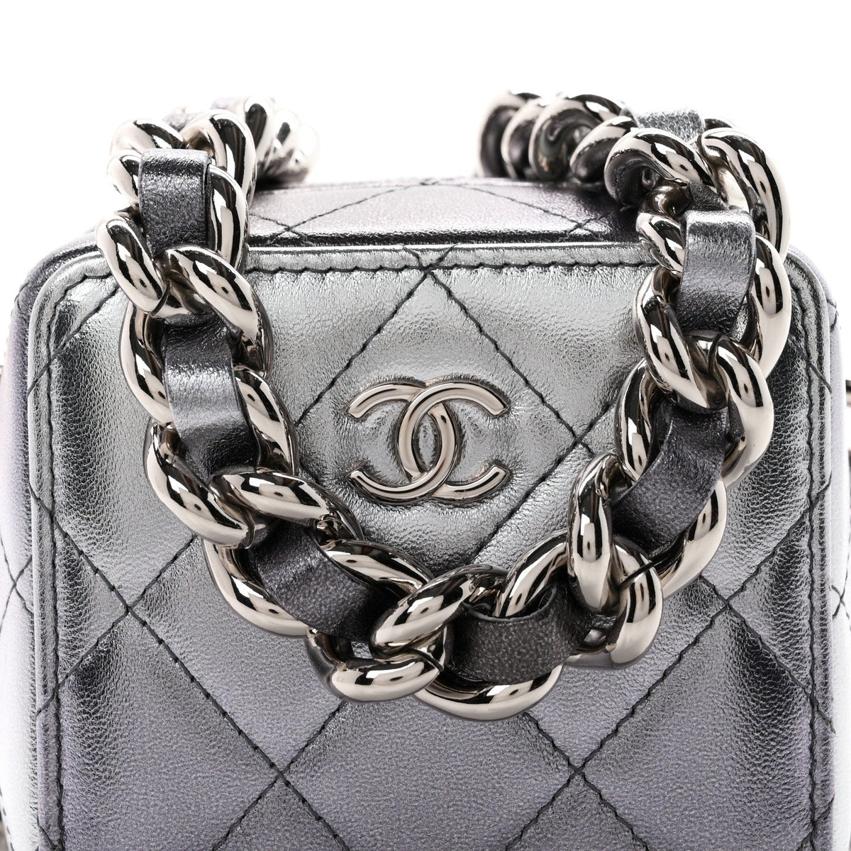 Quilted Lambskin Clutch Bag - Black
