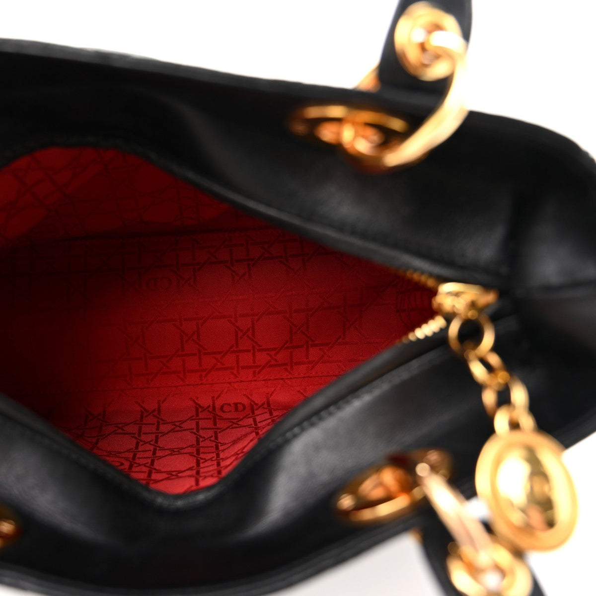 Medium Lambskin Handbag - Black