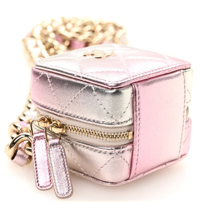 Quilted Lambskin Clutch Bag - Gold