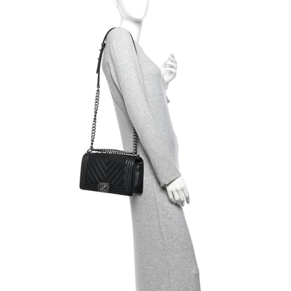 Medium Quilted Calfskin Flap Shoulder Bag - Black