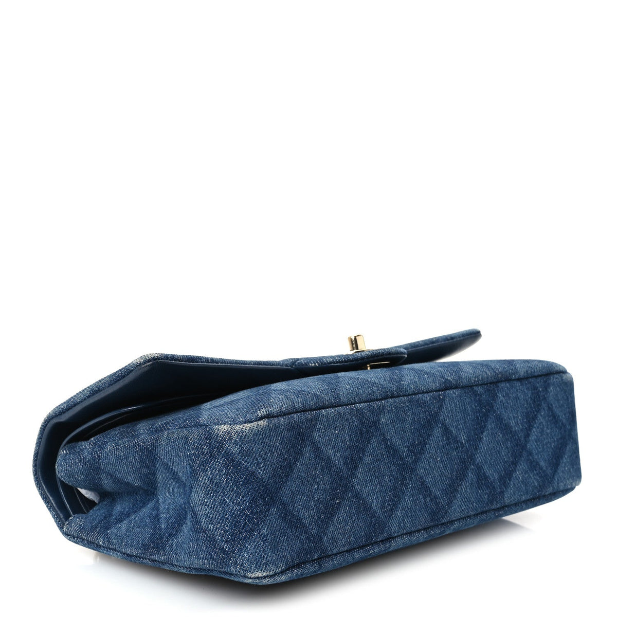 Medium Quilted Flap Shoulder Bag - Blue