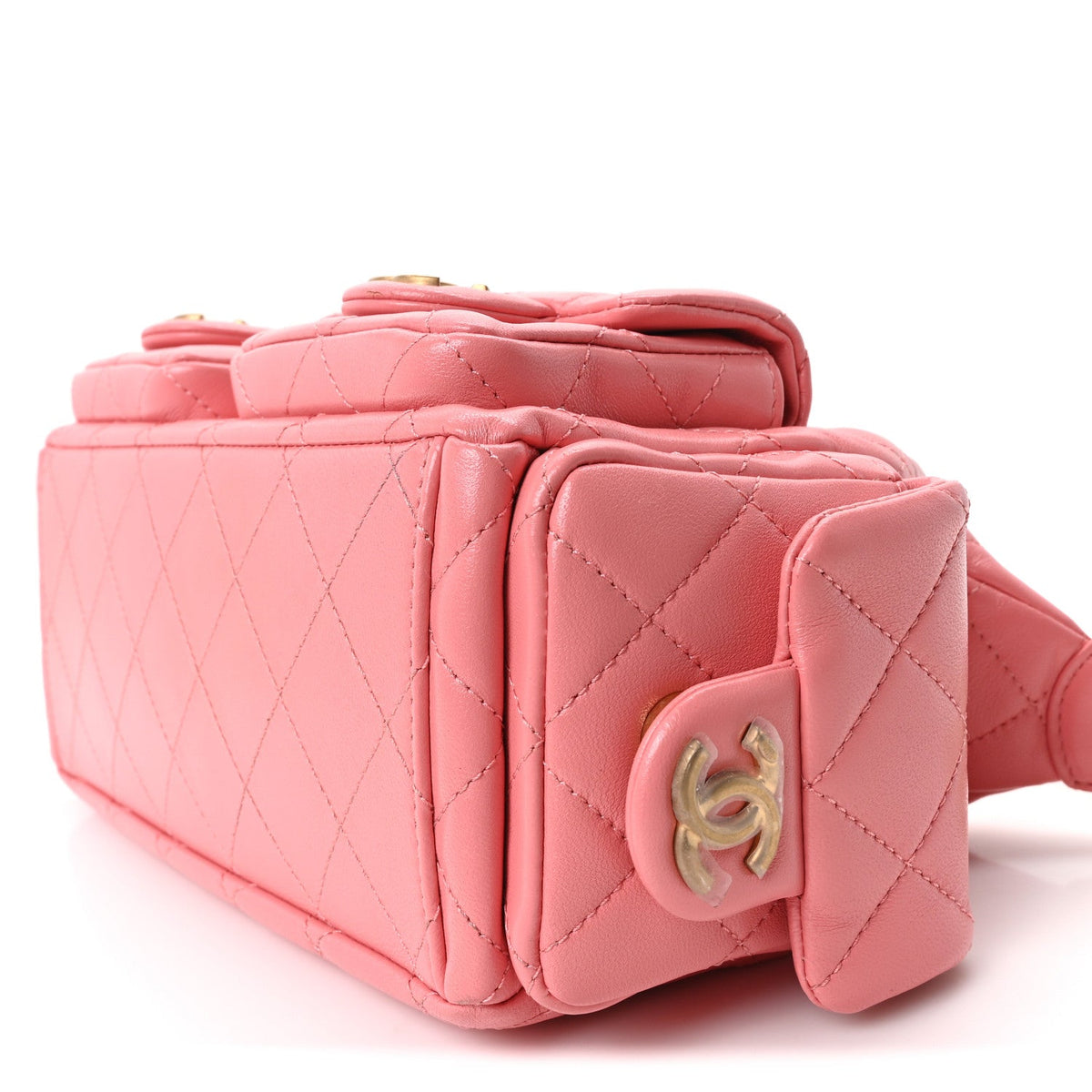 Quilted Lambskin Hobo Bag - Pink