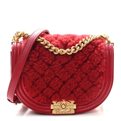 Small Quilted Calfskin Handbag - Red