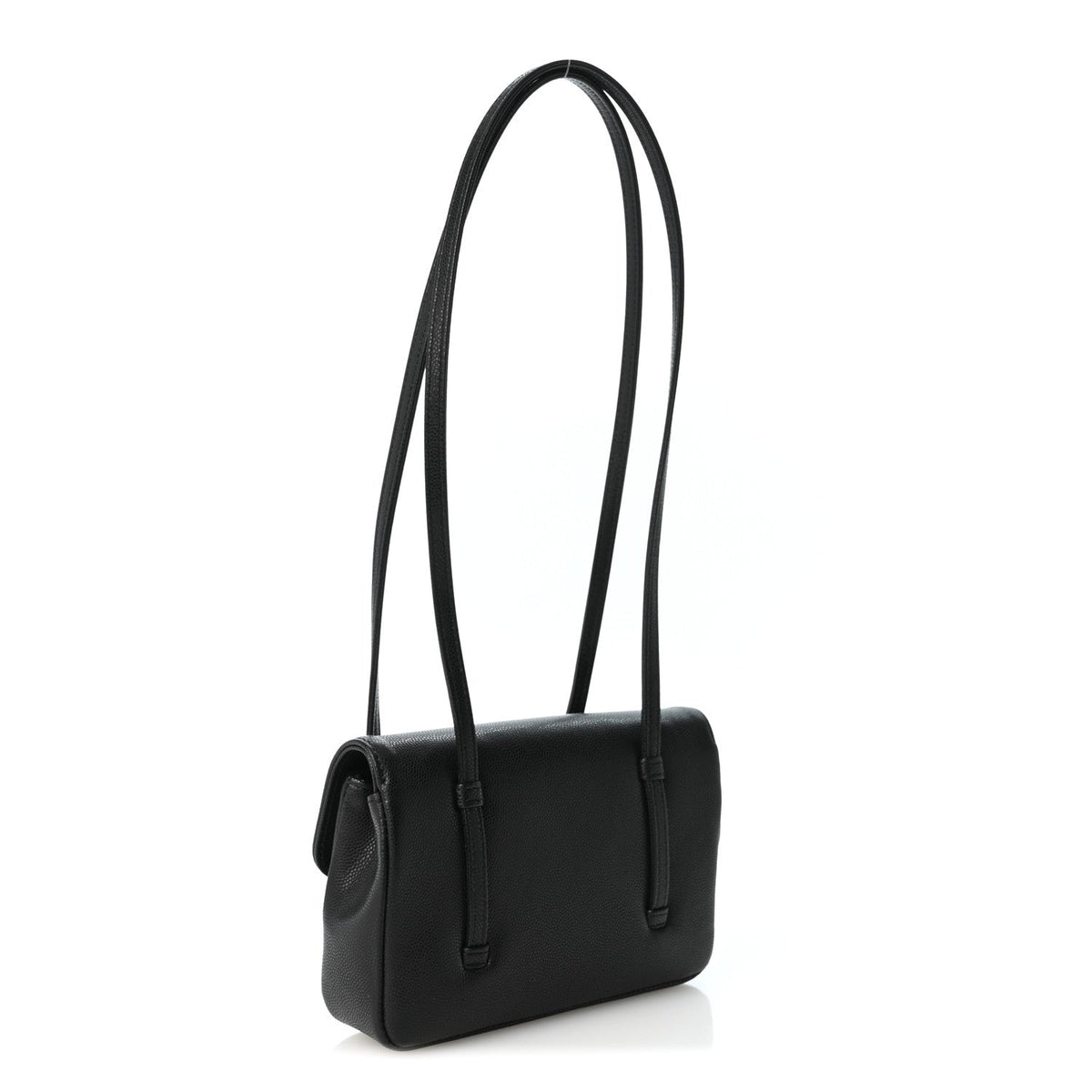 Mini Caviar Shoulder Bag - Black