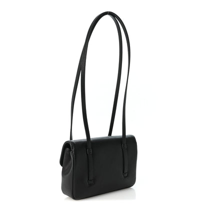 Mini Caviar Shoulder Bag - Black