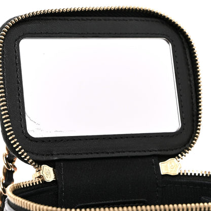 Mini Quilted Lambskin Handbag - Black