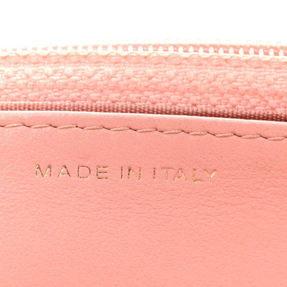 Quilted Caviar Wallet Bag - Pink