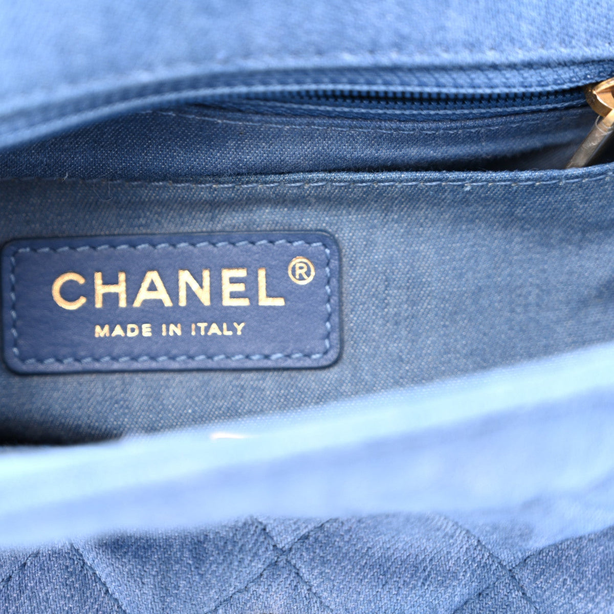 Mini Quilted Flap Shoulder Bag - Blue