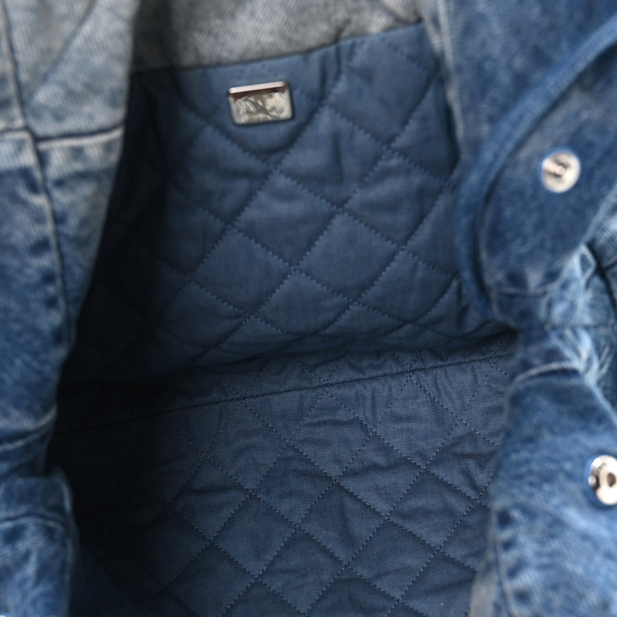 Small Quilted Handbag - Blue