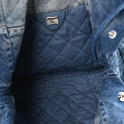 Small Quilted Handbag - Blue