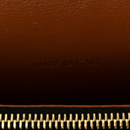 Lambskin Canvas Wallet Bag - Tan