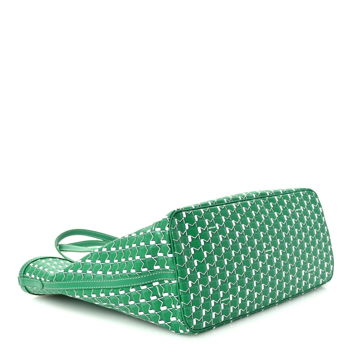 Calfskin Canvas Tote Bag - Green