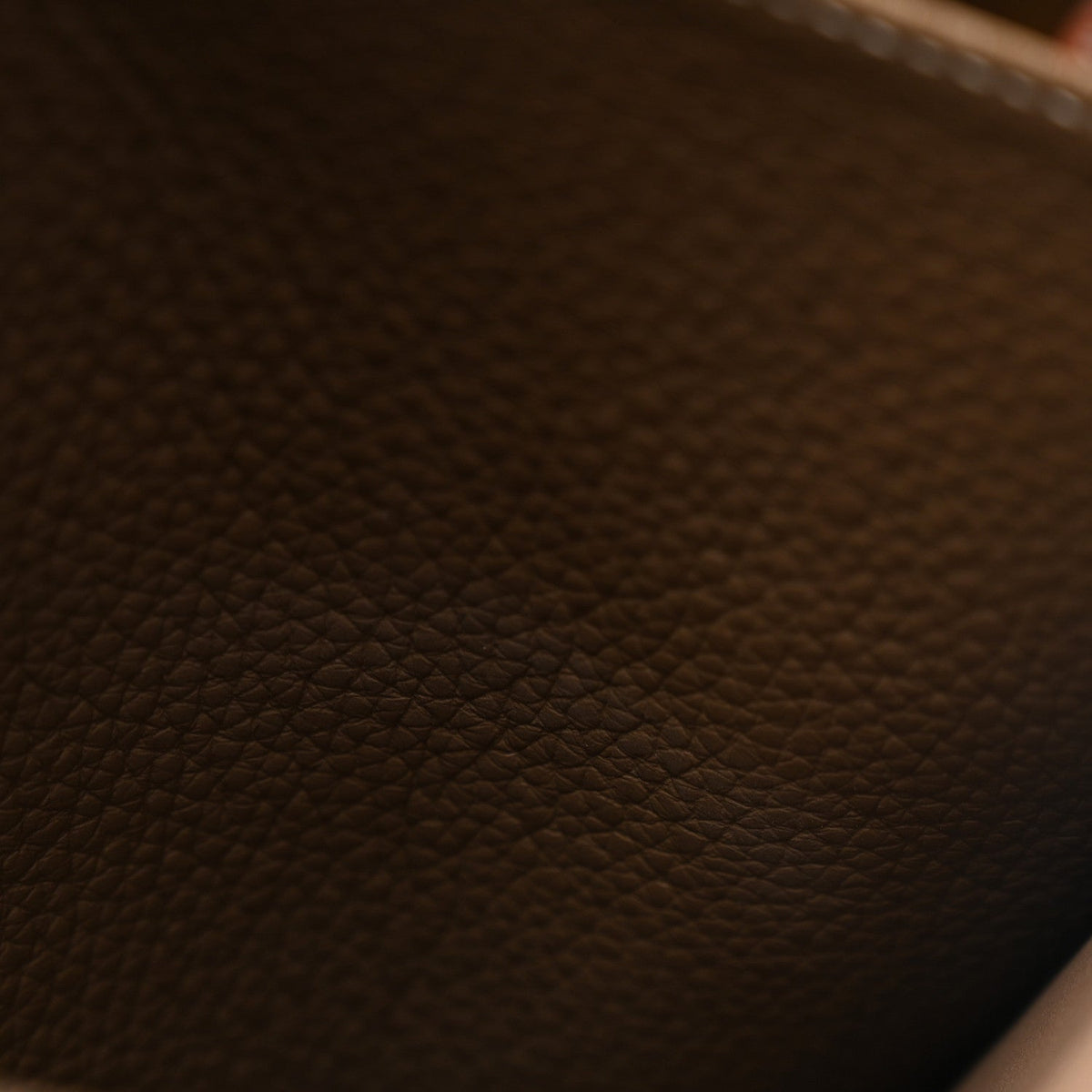 Taurillon Clemence Halzan 31 Gm Etoupe Handbag