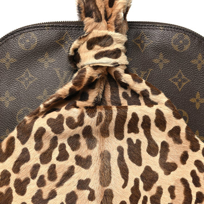 Monogram Azzedine Alaia Leopard Alma Handbag