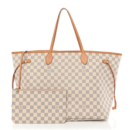 Damier Azur Neo Neverfull Gm Rose Baller Handbag