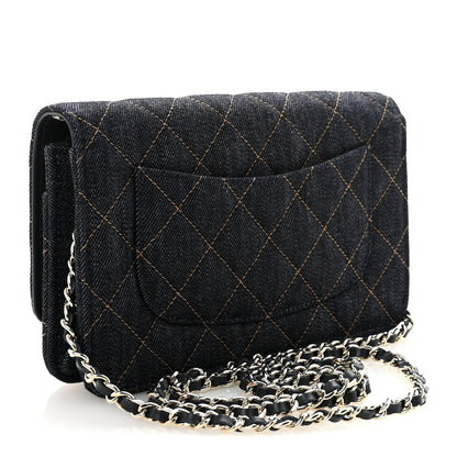 Quilted Wallet Bag - Blue