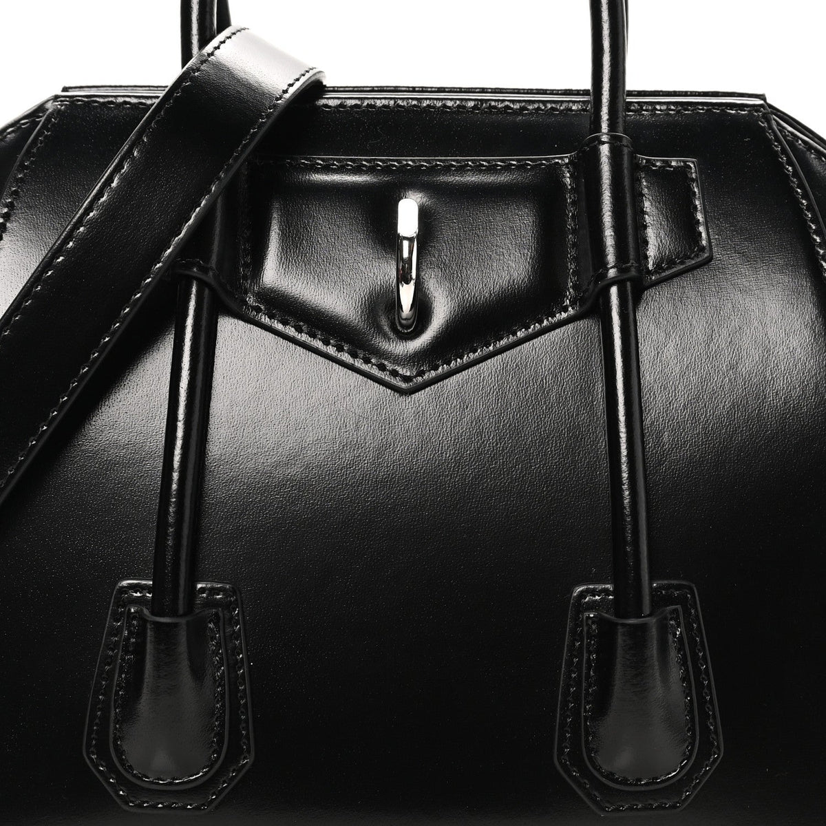 Mini Calfskin Shoulder Bag - Black