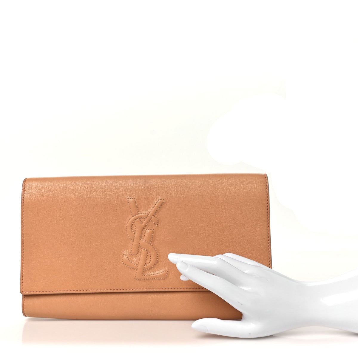 Large Calfskin Clutch Bag - Red