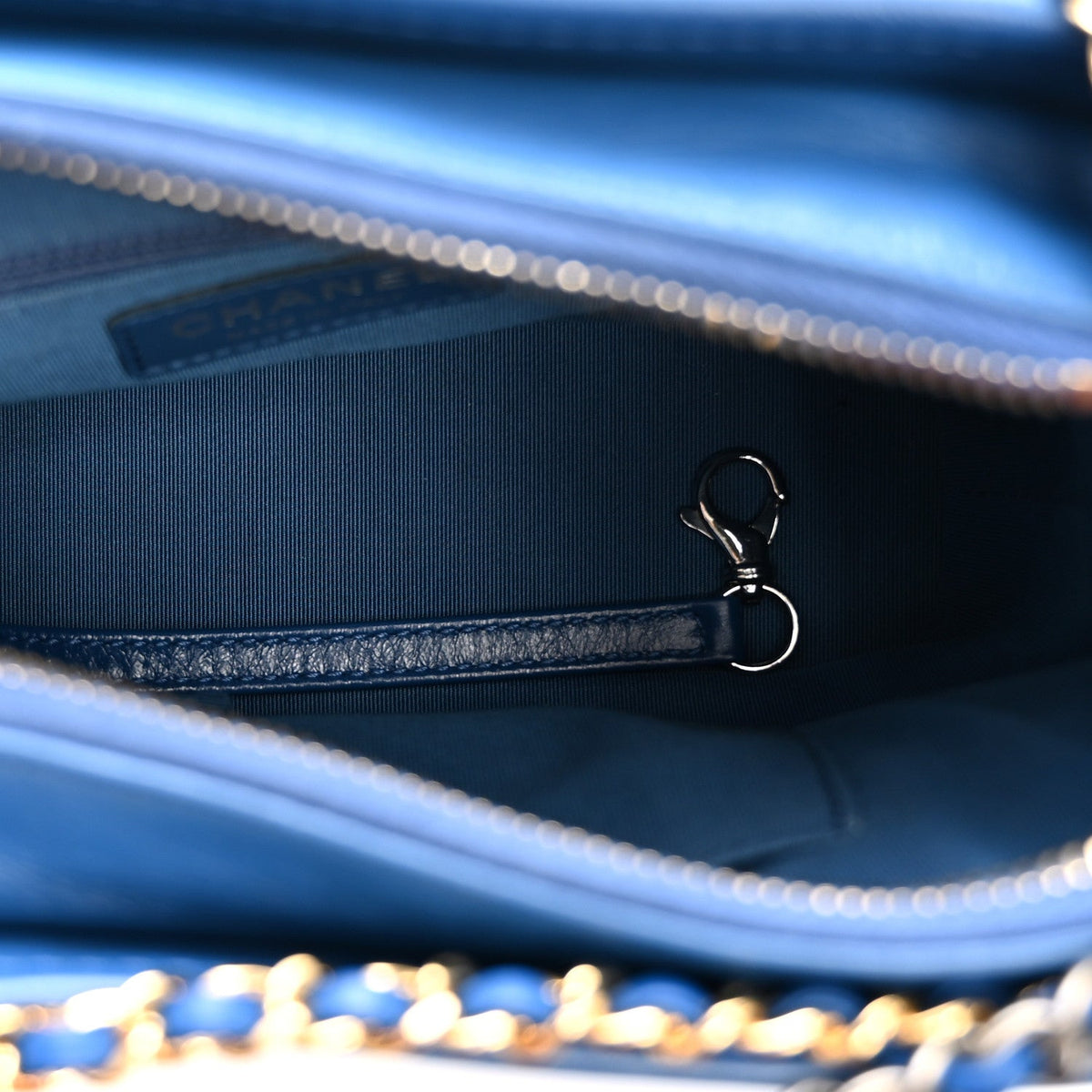 Small Quilted Calfskin Hobo Bag - Blue