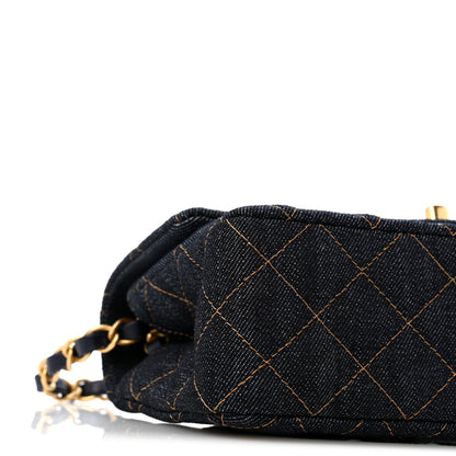 Mini Quilted Flap Shoulder Bag - Tan