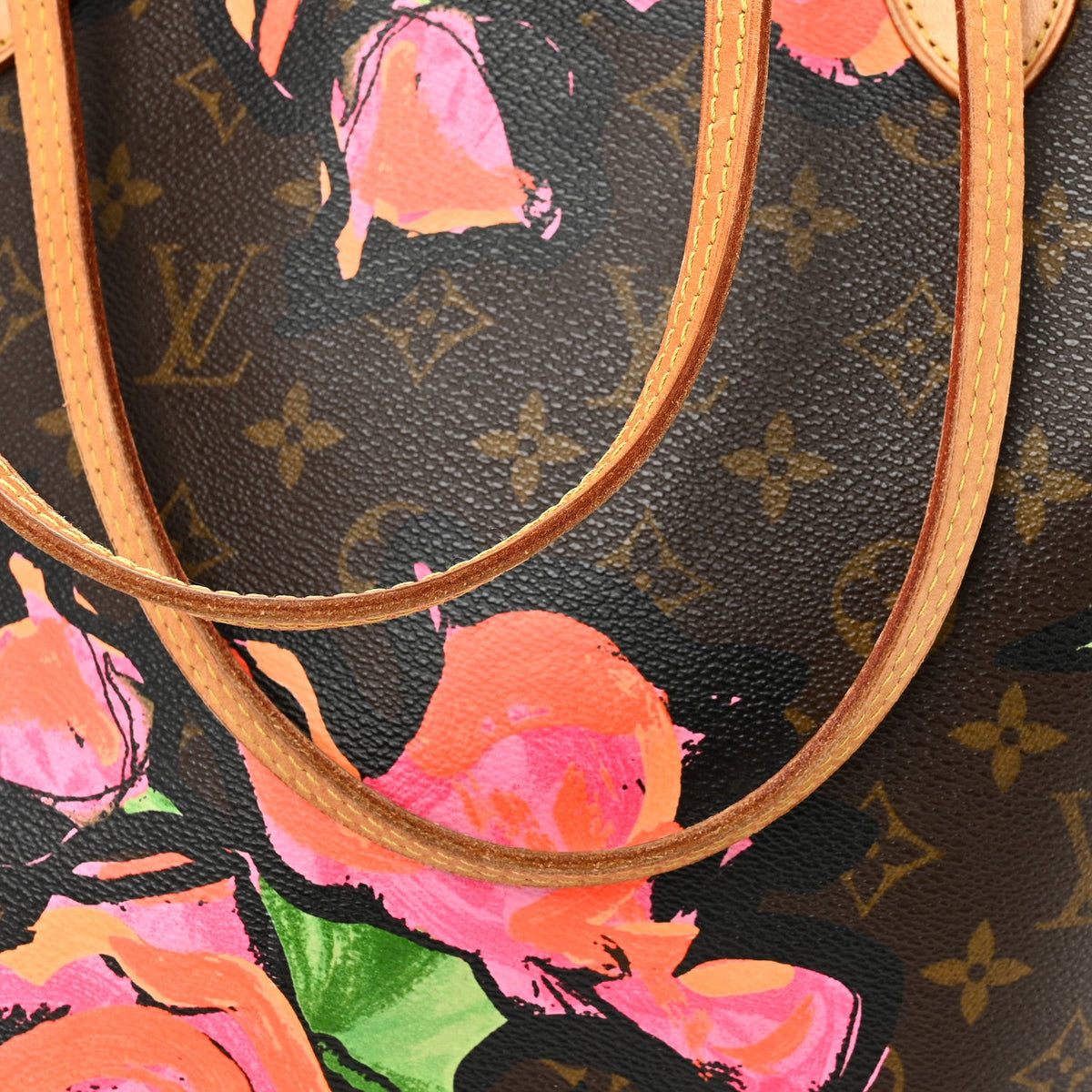 Monogram Roses Neverfull Mm Handbag