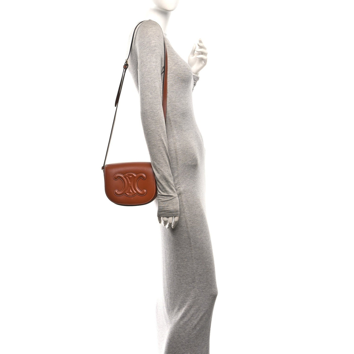 Calfskin Crossbody Bag - Tan