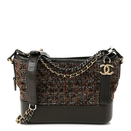 Small Quilted Calfskin Hobo Bag - Brown