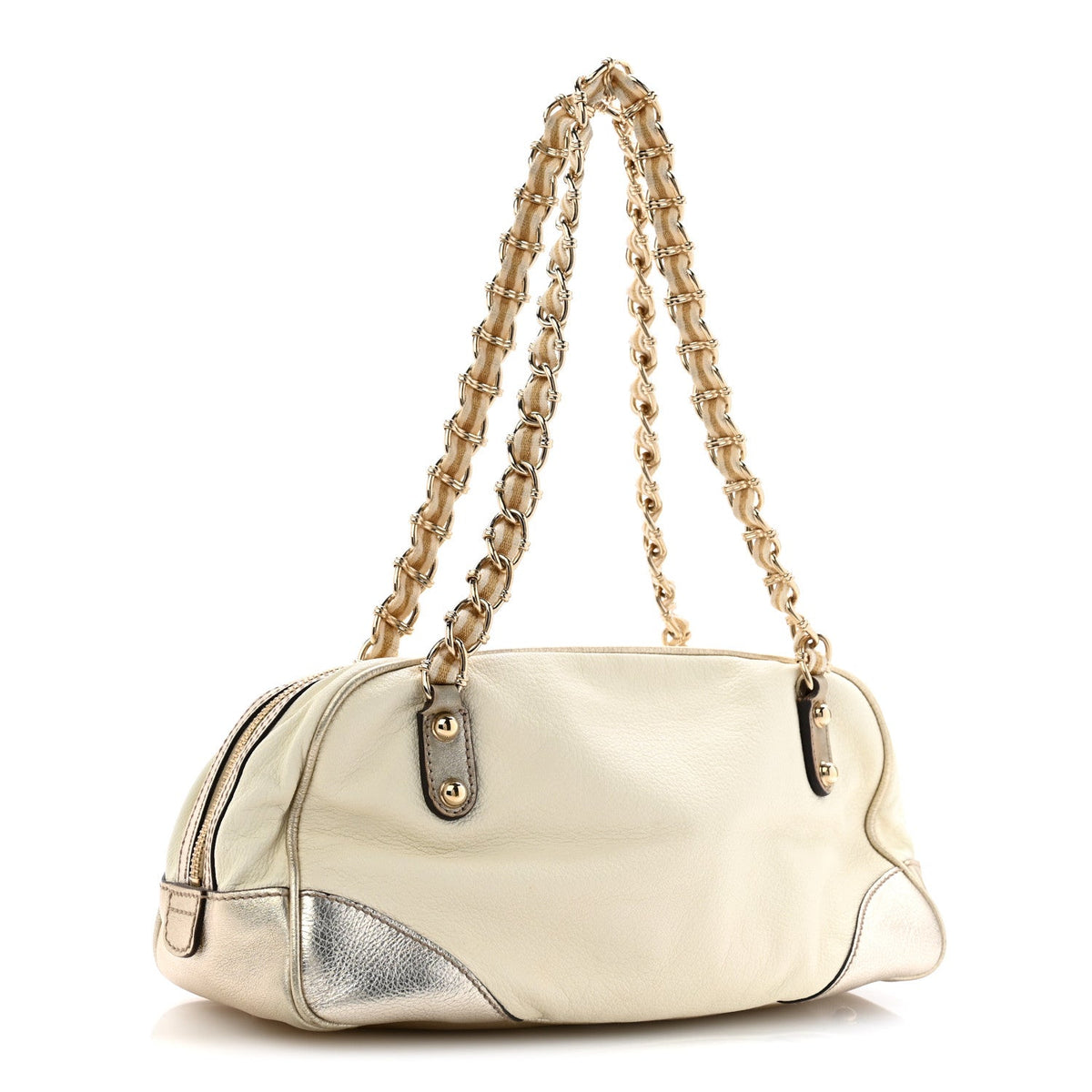 Small Goatskin Handbag - White