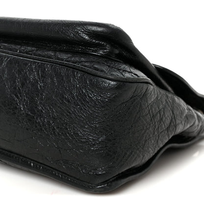 Medium Calfskin Satchel Bag - Black