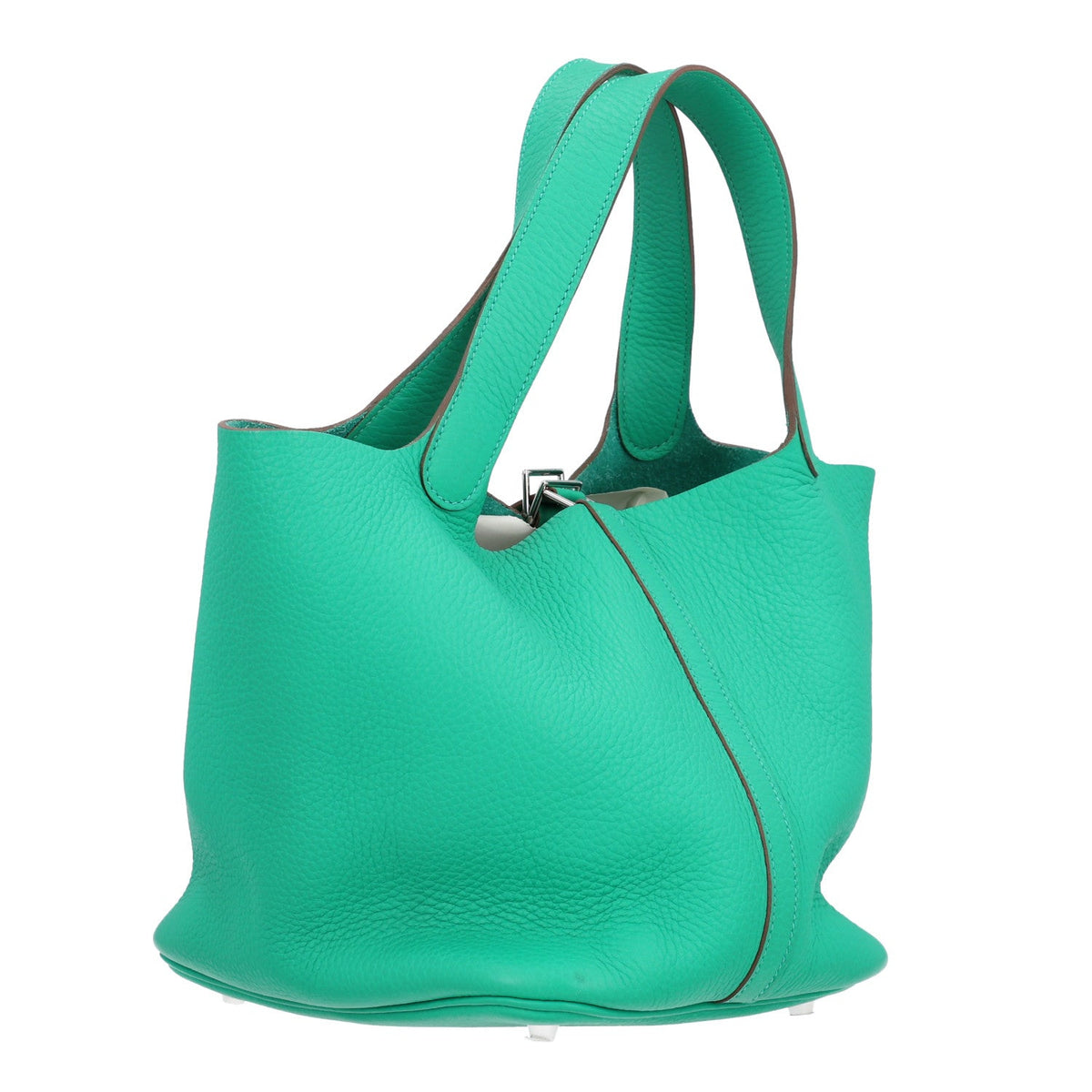 Taurillon Clemence Picotin Lock Mm Menth Handbag