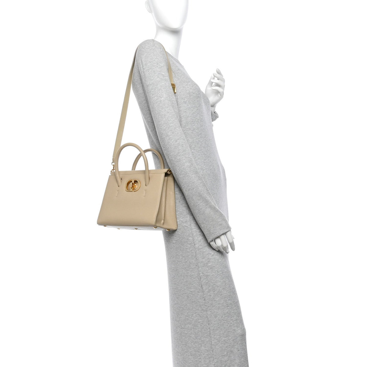 Calfskin Tote Bag - Beige
