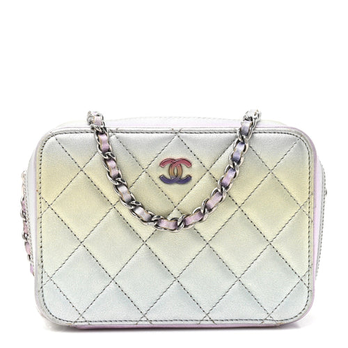 Quilted Calfskin Crossbody Bag - Blue