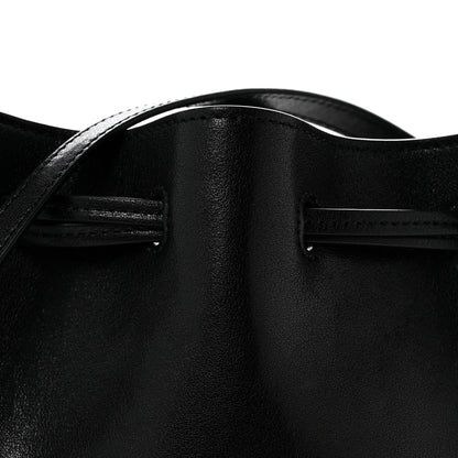 Small Calfskin Bucket Bag - Black