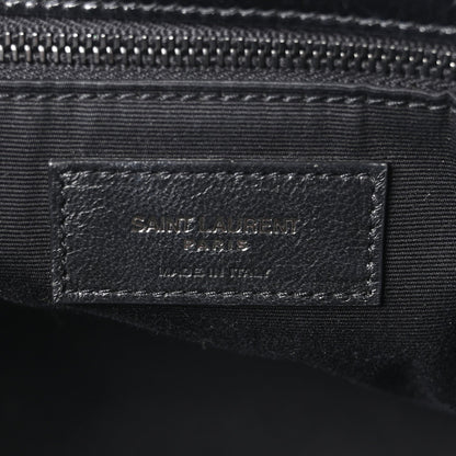 Medium Calfskin Satchel Bag - Black