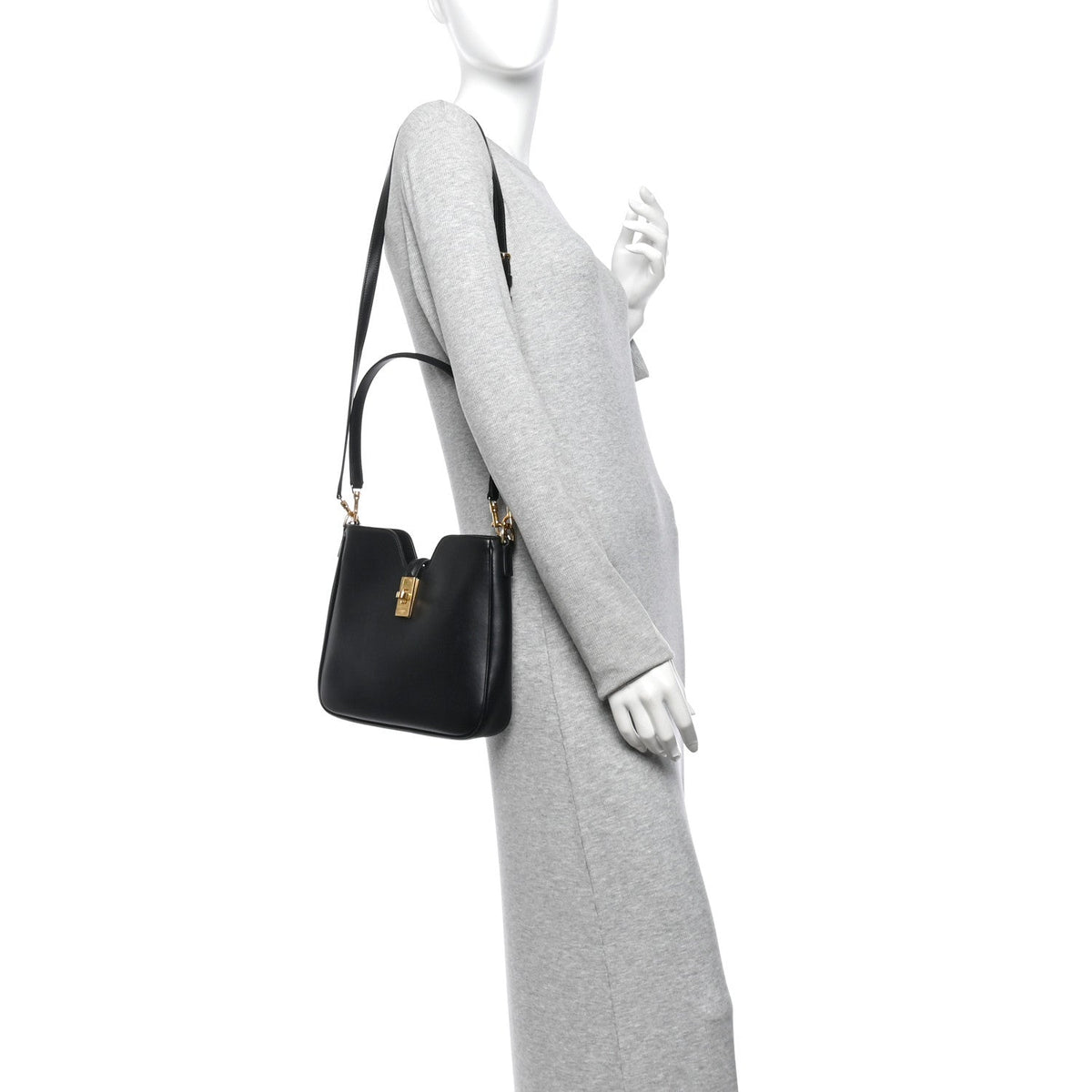Small Calfskin Handbag - Black