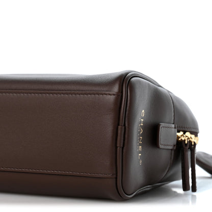 Large Calfskin Handbag - Brown