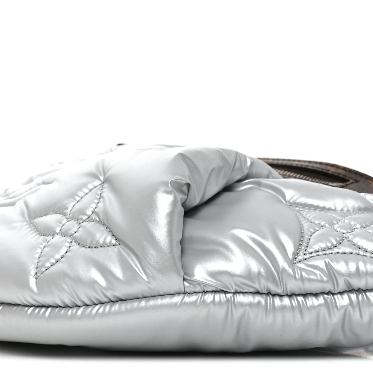 Econyl Monogram Pillow Bumbag Silver Handbag