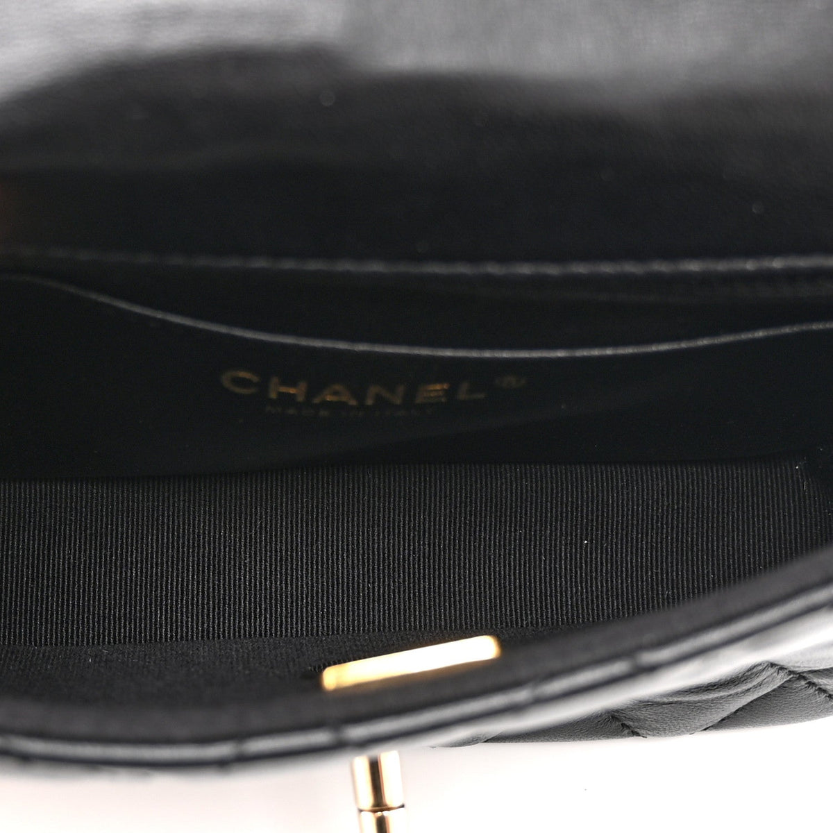 Mini Quilted Lambskin Flap Shoulder Bag - Black
