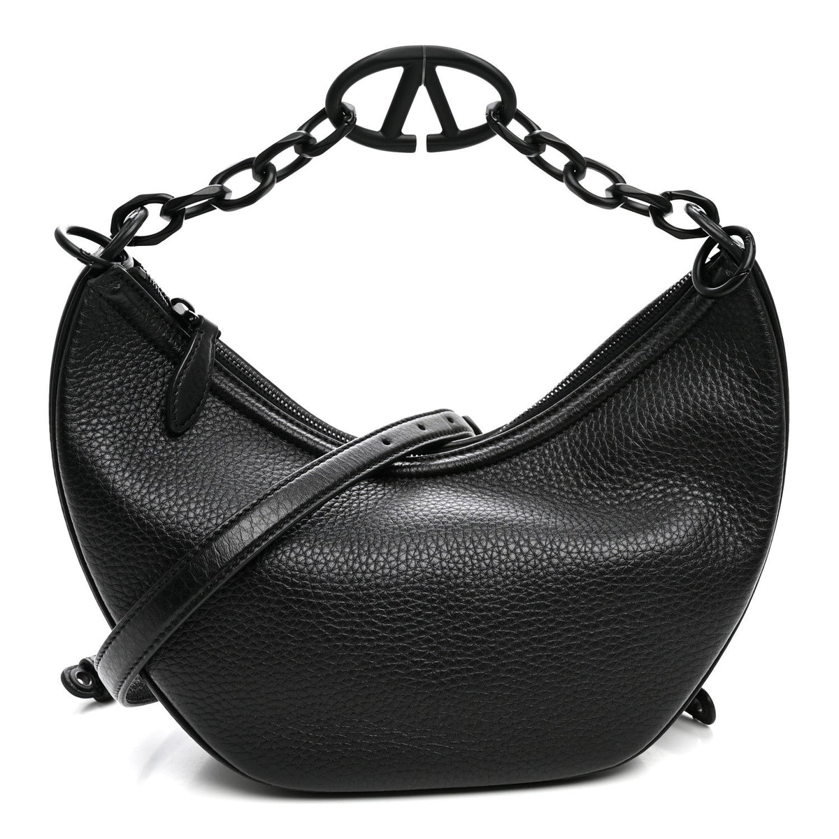 Small Calfskin Hobo Bag - Black