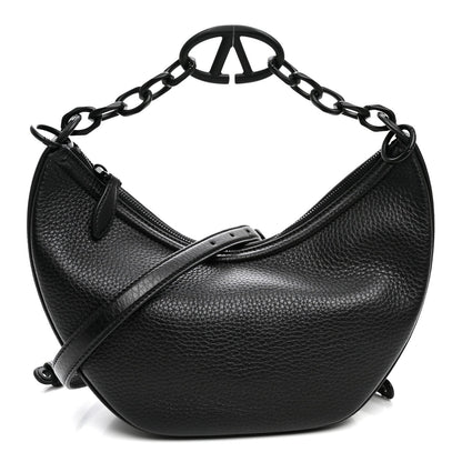 Small Calfskin Hobo Bag - Black