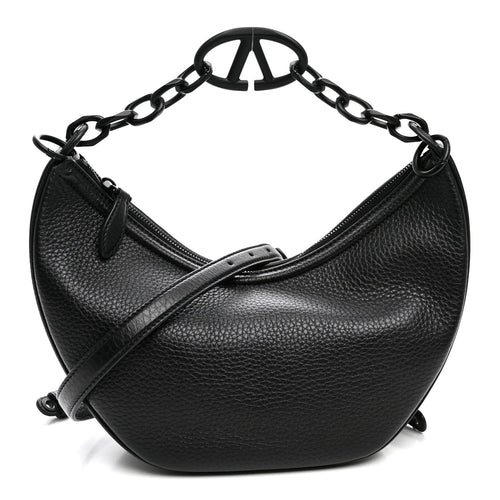 Small Calfskin Hobo Bag - Black