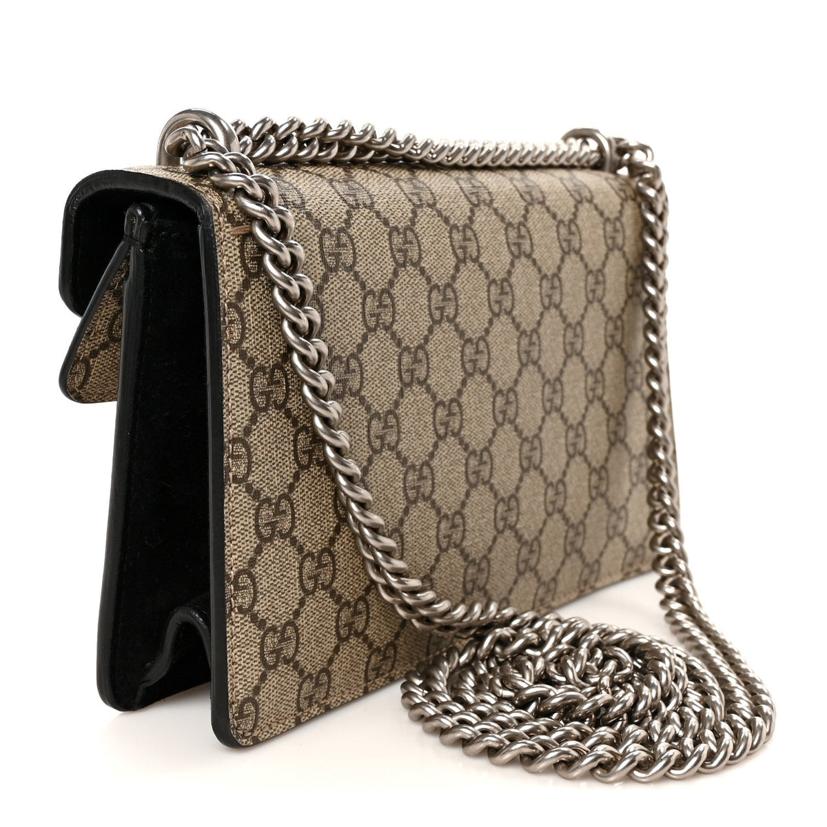 Small Suede Shoulder Bag - Beige