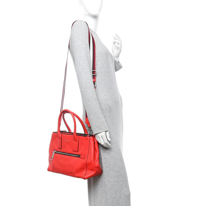 Calfskin Satchel Bag - Red