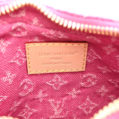 Monogram Denim Pochette Valley Fuchsia Handbag