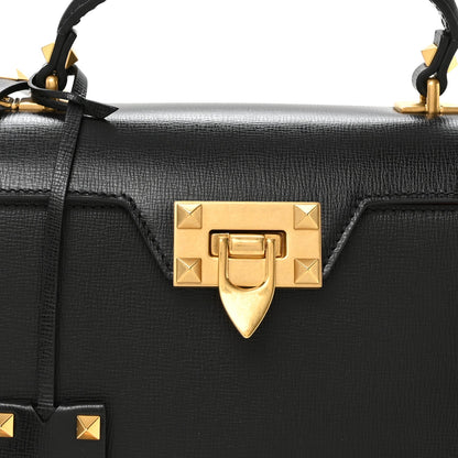 Small Calfskin Flap Shoulder Bag - Black