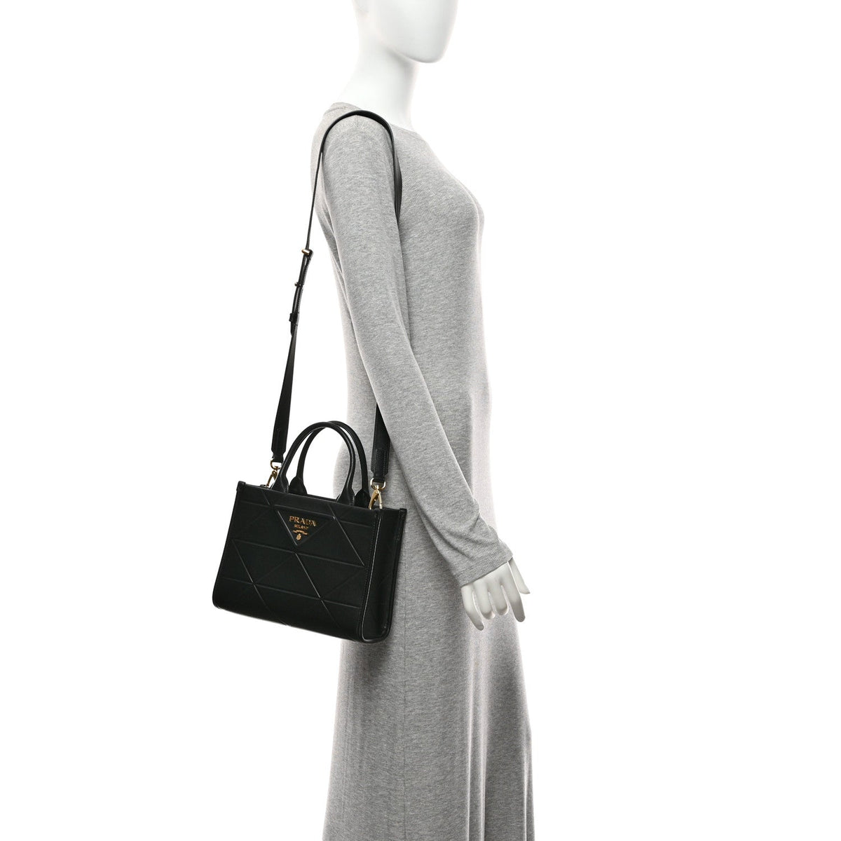 Mini Calfskin Tote Bag - Black