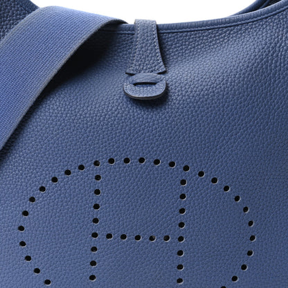 Taurillon Clemence Evelyne Iii Pm Bleu A Handbag